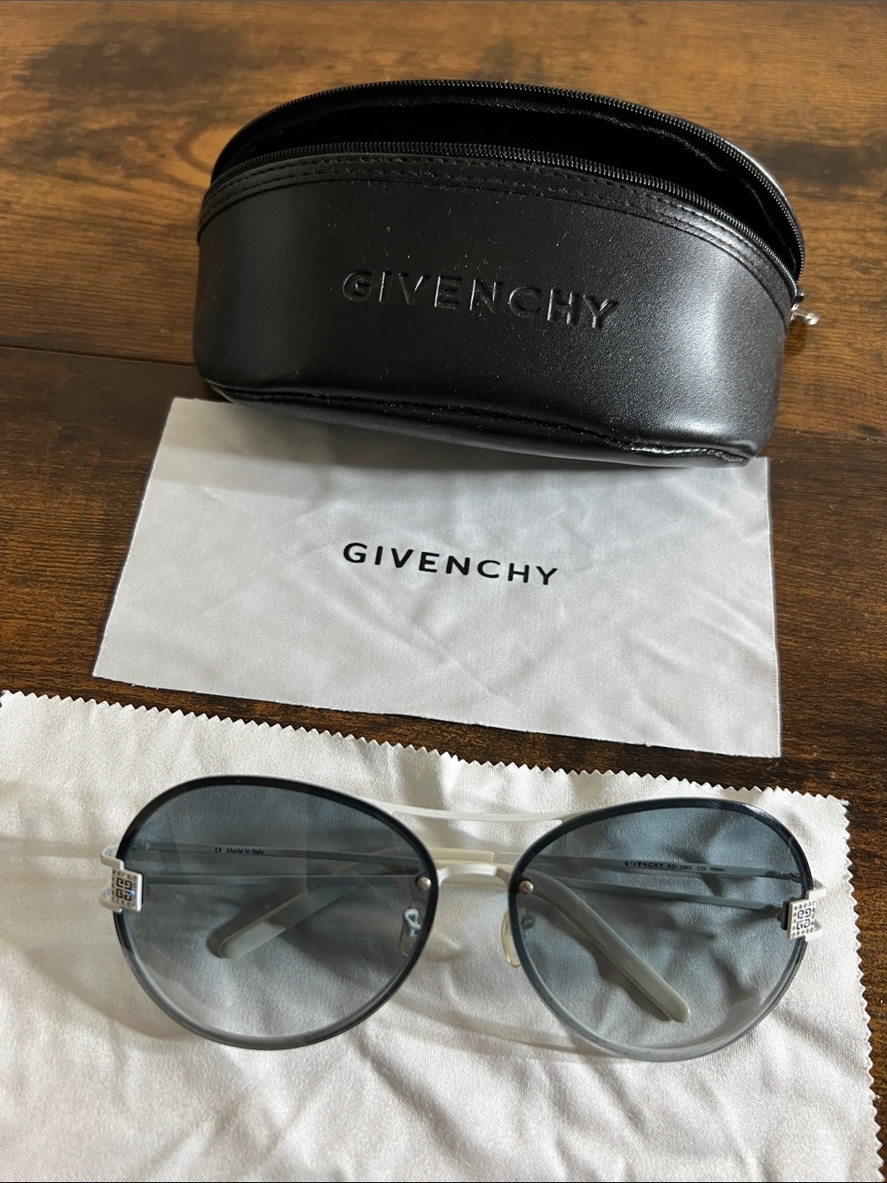 Givenchy Round Metal Sunglasses in Black and Silver